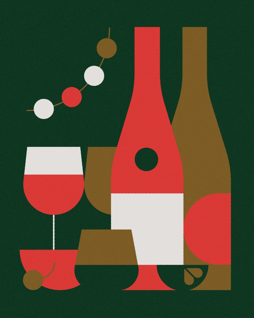 Holiday spirits. If you haven't made yourself a batch of rosemary simple syrup yet for Holiday drinks—do it now and thank me later. 🥂

#Christmas #Drinks #Holiday #Art #Festive