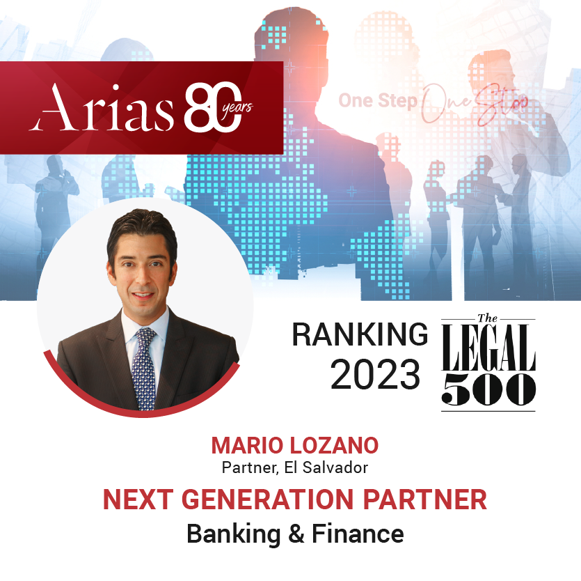 AriasLawFirmCA's tweet photo. #ElSalvador | Our Partner Mario Lozano, Leader in Banking, Finance and head of the FinTech practice has been ranked as a “Next Generation Partner” for his work in Banking and Finance by The Legal 500. Congratulations! 

#AlwaysArias #OneStepOneStop #80years https://t.co/qhzfqdG3EW