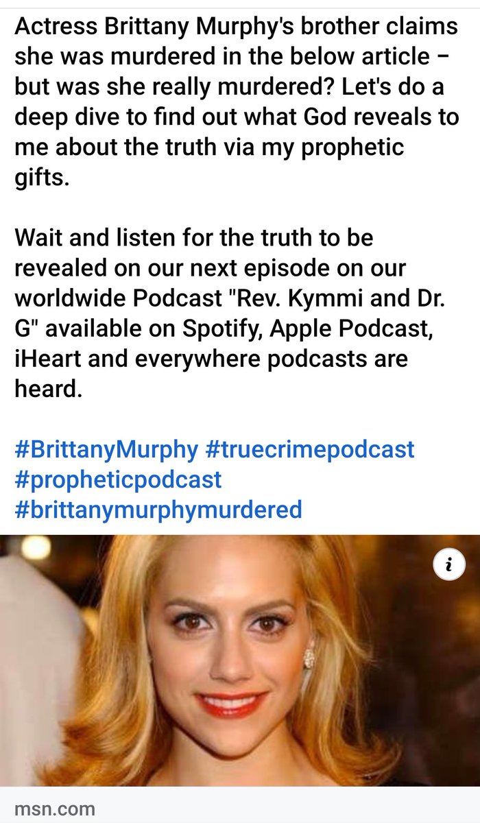 Was actress Brittany Murphy murdered? 

#brittanymurphy #truecrimepodcast #propheticpodcast