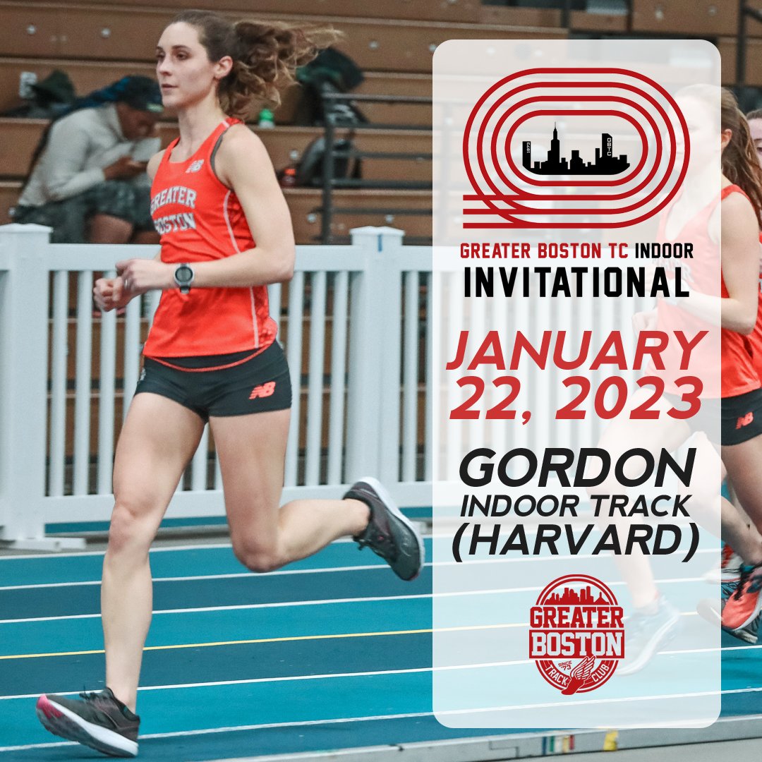 GBTC's annual Indoor Invitational will be held at Harvard's Gordon Indoor Track on January 22nd. Join us! linktr.ee/greaterbostontc
