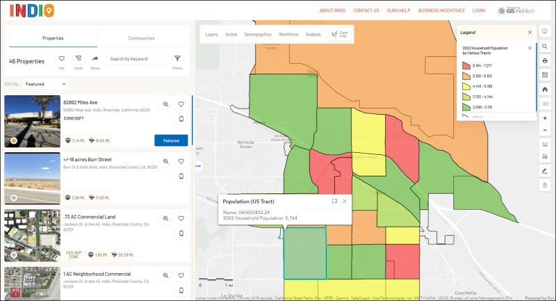 Congrats to Miguel Ramirez-Cornejo and the City of Indio, the latest California #economicdevelopment team to select GIS WebTech's Guru technology! #econdev #siteselection #locationintelligence #esri #fdi #opportunityzones #workforcedevelopment #talentattraction #iedc