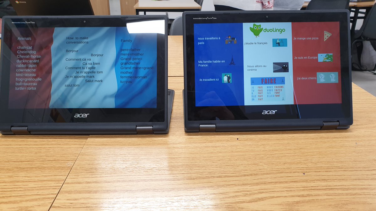 StDavidsSS's tweet image. First year French demonstrated what they have been learning on Duolingo using visual presentations today. Congratulations to Faye who won the leaderboard prize this term. #Digitalteachingandlearning