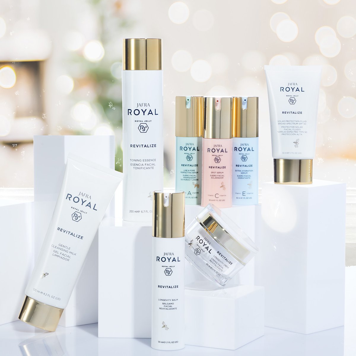 Revitalize your skincare ritual with JAFRA’s exclusive Royal Jelly RJx Revitalize collection.
