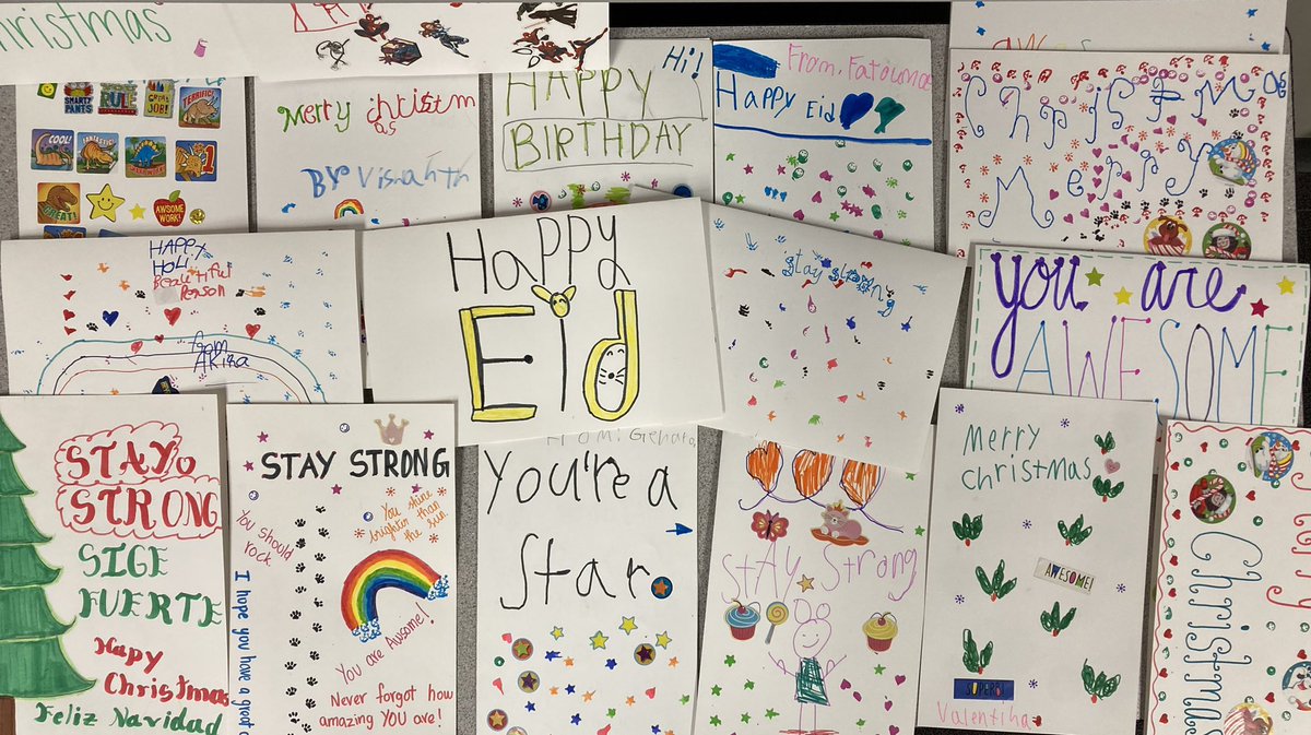 Today we are spreading kindness by making #cardsforhospitalizedkids #itsworthit <a href="/WoParkSharks/">Worthington Park Elementary School</a> <a href="/Crds4HosptlKids/">Cards for Hospitalized Kids</a>