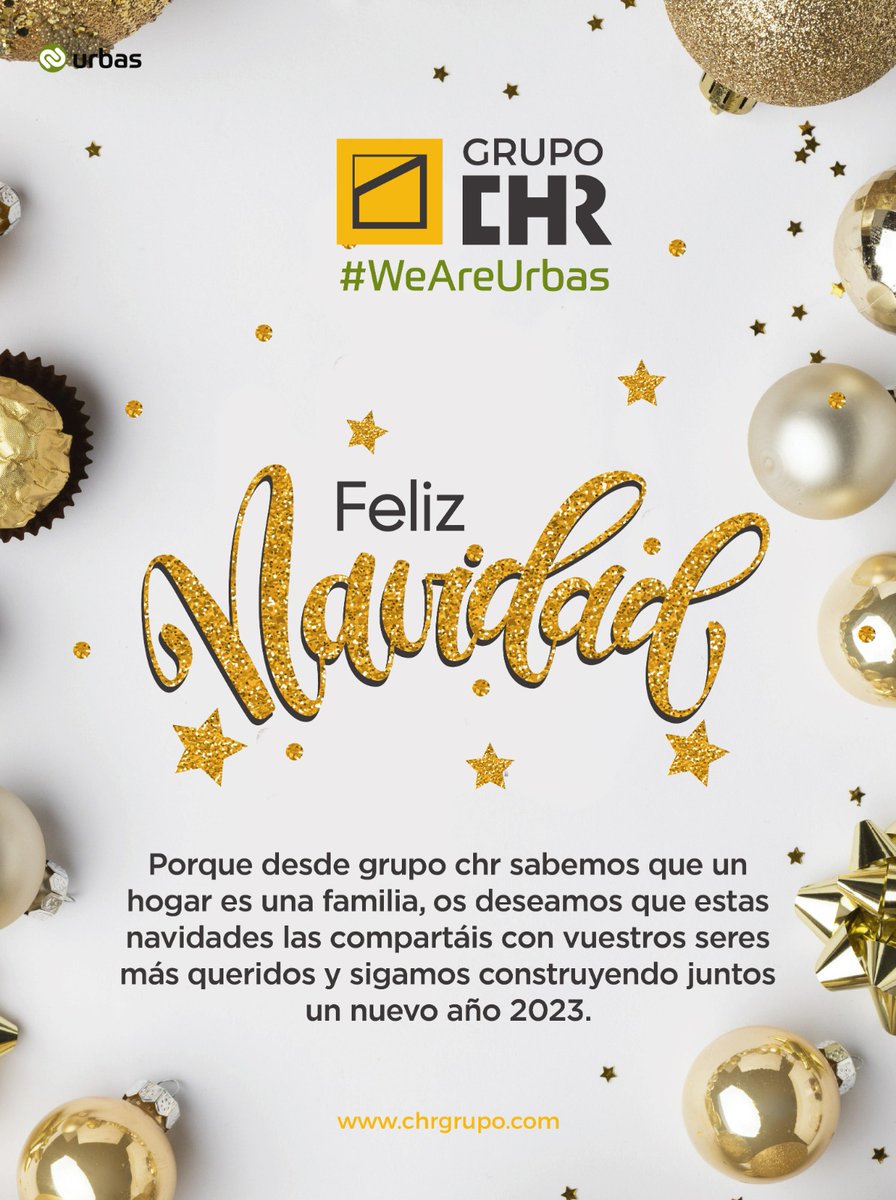 🥂 ESTO VA POR TI, POR CONSTRUIR UN AÑO 2023 LLENO DE ILUSIONES CUMPLIDAS

<a href="/GrupoCHR/">Grupo CHR</a> #WeAreUrbas #construcción