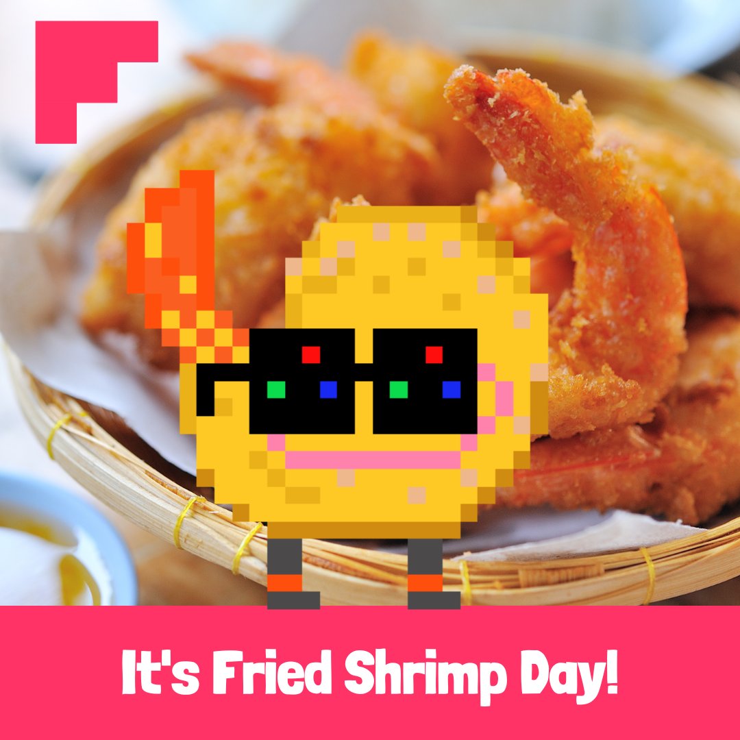 #NationalFriedShrimpDay Our Fried Shrimp FOODNOUN is celebrating, are you? <a href="/foodnouns/">FOODNOUNS DAO ⌐◨-◨</a> <a href="/kitchennouncil/">KitchenNouncil</a>
