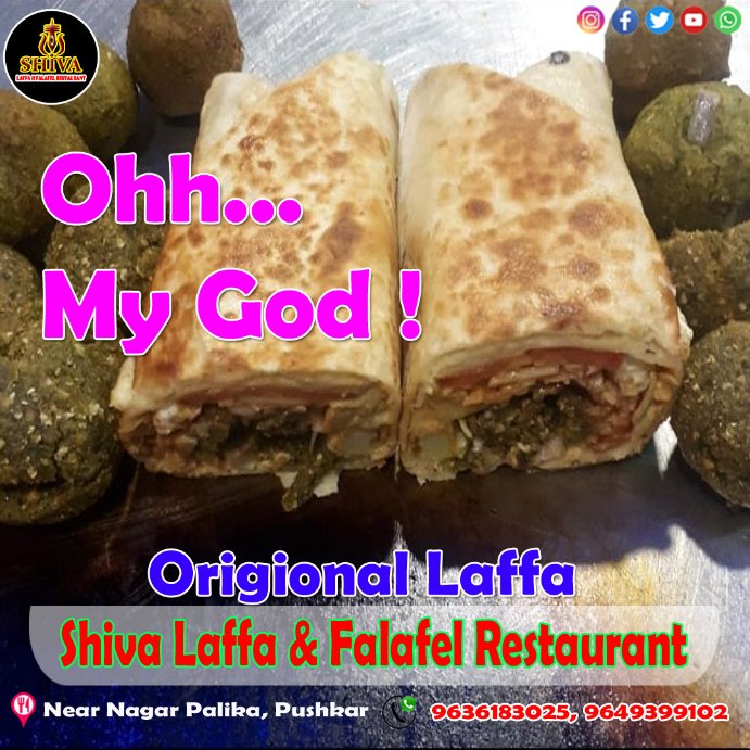 Shiva_Laffa's tweet photo. Best Restaurant Shiva Laffa 
#pushkar
#pushkar_ajmer
#shiva
#shivalaffa
#shivalaffapushkar
#shiva_laffa
#shiva_laffa_pushkar
#shiva_laffa_falafel_pushkar
#shiva_laffa_and_Falafel
#Restaurant
#Restaurantpushkar
#laffainpushkar
#restaurantinpushkar
#bestlaffainpushkar https://t.co/bwxUV8vpIe