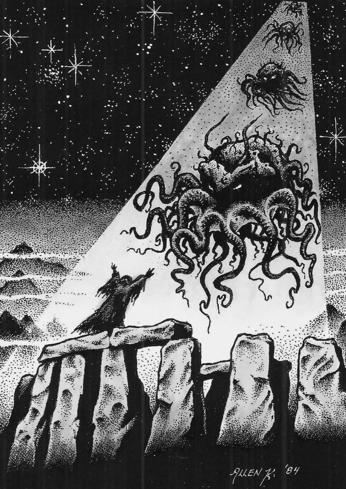 BayanHedonist's tweet image. Lovecraftian art by Allen Koszowski