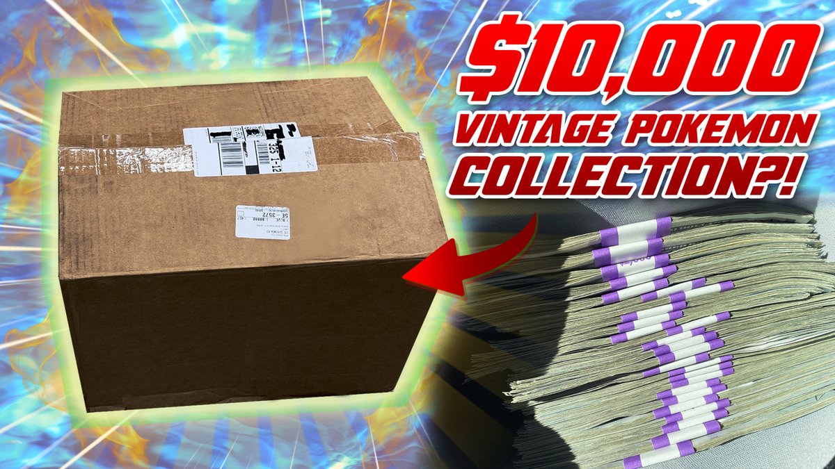 MysteryPokeSlab's tweet photo. Bought a $10,000 Vintage Pokemn Collection, was it worth it? #PokemonTCG 
https://t.co/sI04XXIDoO https://t.co/ufVuPMThKf