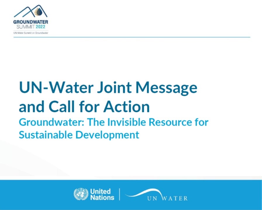 Joint Message/Call for Action launched 
<a href="/UN_Water/">UN-Water</a> #GWSummit22 (bit.ly/3HNNxfq). With a 6-fold increase in abstraction over last 70 yrs, action/commitment/accountability needed to protect #Groundwater. The Call will inform #un2023waterconference
#MakeGroundWaterVisible