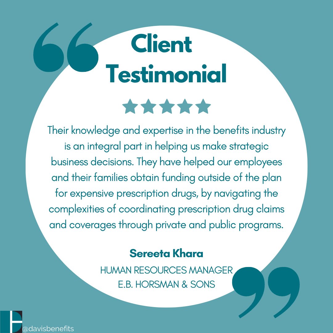 DavisBenefits's tweet photo. For an example of how we at #DavisBenefits have your organization and your #employees' best interests in mind, read the testimonial below! 
As our brand promises state, we've got your back!
#employeebenfits #employeebenefitsadvisors https://t.co/7qtlBxutW7