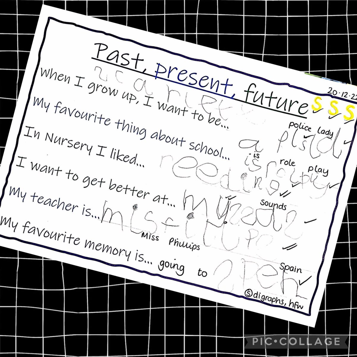 MissPhillipsMtn's tweet image. We’ve been busy creating our own memory book… we’re going to put it in a safe place and open it in summer 2029 when we’re all  finishing Year 6 😱 #eyfswriting