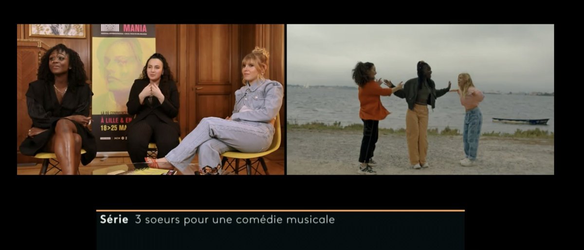 BenoitLagane's tweet photo. La géniale série #Reusss débarque aussi dans le @telematin de @Modomodo et @jbmarteau ce mercredi vers 9h15. 
Je serai avec les trois comédiennes rencontrées à @FestSeriesMania pour me parler de cette comédie musicale pétillante en dix épisodes à voir pendant les fêtes ! https://t.co/HtCs7E0oO4