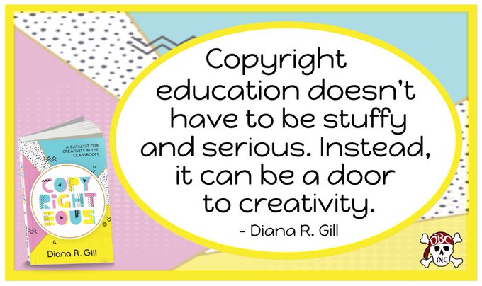 burgessdave's tweet photo. A book on copyright for educators can be a door to creativity???
I didn't believe it either!!!
That is...until I read the manuscript that @dianarsmith18 sent us.
Check out #Copyrighteous here:
https://t.co/aQjMNSQXvH
#dbcincbooks #tlap https://t.co/E1dEjSAb1k