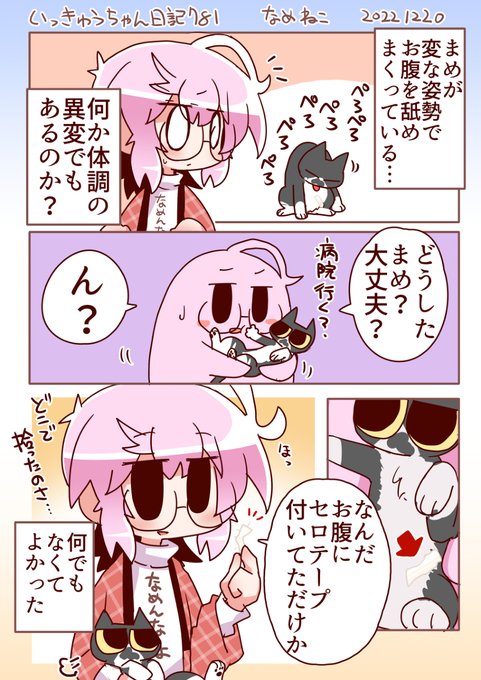いっきゅうちゃん日記781 なめねこ #漫画 #いっきゅうちゃん #日記漫画 #絵日記 https://t.co/st158k2DUh 