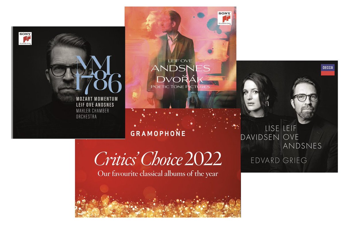 All 3 of Andsnes’releases this year have been chosen by @GramophoneMag's Critics' Choice for favourite classical albums of 2022! Dvořák Poetic Tone Pictures & Mozart Momentum w/@Mahler_Chamber on @sony_classical &Grieg Songs w/Lise Davidsen@deccaclassics ow.ly/kR2I50M8OSO