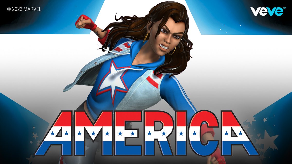 veve_official's tweet photo. America Chavez was born in the stars! She’s a groundbreaking, interdimensional Super Hero who never runs from a fight ⭐️

Two premium digital collectibles drop Thu, 22 Dec at 12 PM PT in blind box format.

#MARVELxVeVe https://t.co/yE2T5DQNQp