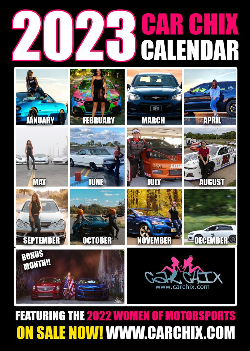 CarChix's tweet photo. Say HEEEEELLLLLLO to the 2023 Car Chix Calendar features! π₯π₯π₯ Congrats ladies! πππ
Order your 2023 Car Chix Calendars here ππ https://t.co/mzBGbPIV4J
#teamcarchix #carchix #carchicks #racing #motorsports #automotive #womenofmotorsports #WMC2023 #carchixcalendar https://t.co/gMI8M2nHeS