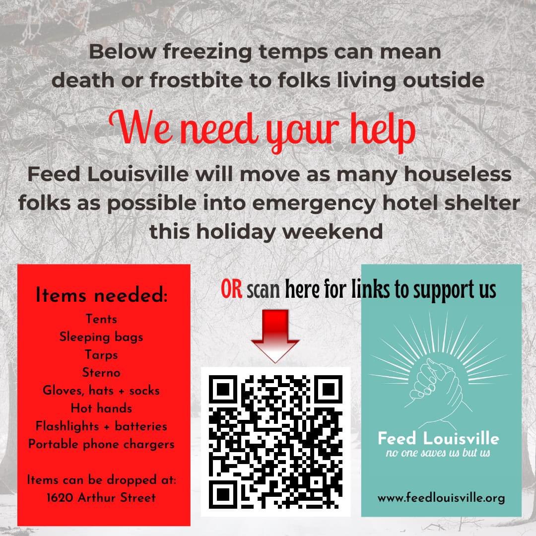 The next few days are going to be extremely dangerous to those living on the streets. Please consider helping if you’re able.
