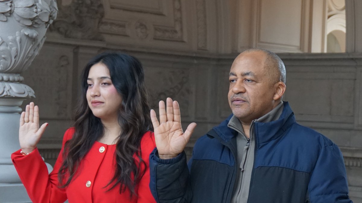 OCEIA_SF's tweet photo. Congratulations to the newly sworn-in Immigrants Rights Commissioners, Kudrat Dutta Chaudhary and Marco Senghor! 

Also reappointed to the IRC today were Commissioners Jessy Ruiz Navarro, Elahe Enssani and Haregu Gaime. https://t.co/EvtBf4qcoy