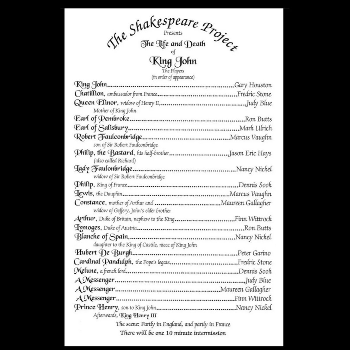 Finn_Wittrock__'s tweet image. ⭐ Throwback to 1997 ⭐
Playbill, #TheShakespeareProject
@FinnWittrock as Arthur and a Messenger Boy in the theatrical reading of 'The Life And Death of King John' for the Shakespeare Project, Chicago, Illinois.
Directed by his father Peter Wittrock.