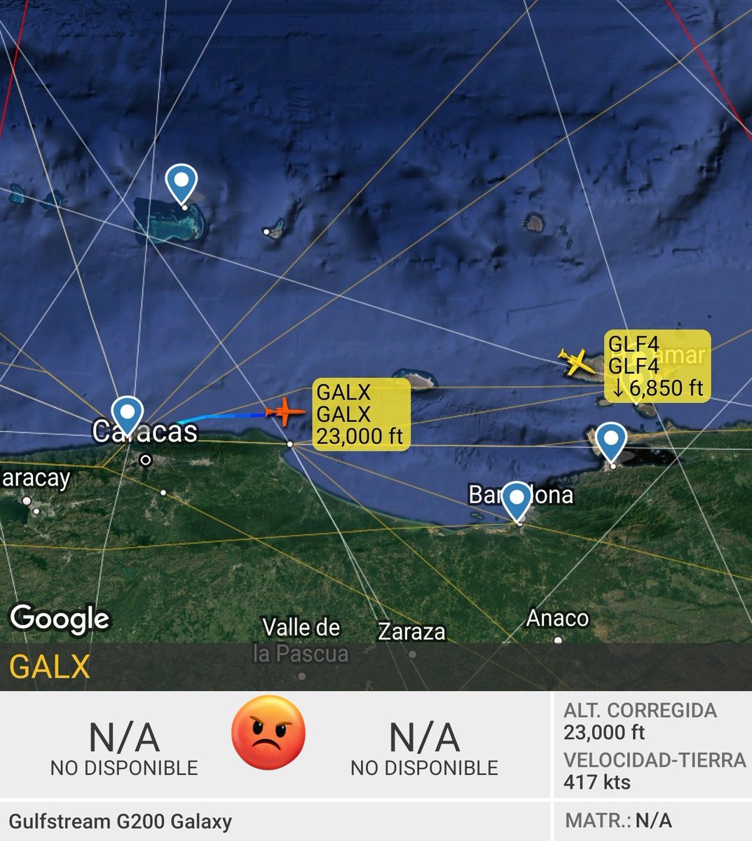 Arr3ch0's tweet photo. #YV3362 va a encontrarse con #HI1025 en Porlamar? YV-3362 es una de las aeronaves activas en Canouan durante el último intercambio de prisioneros.
Nunca había visto a una aeronave de Helidosa ir directo a Margarita. Son sólo observaciones, raras coincidencias en mi opinión. https://t.co/6t8ogEmFuR
