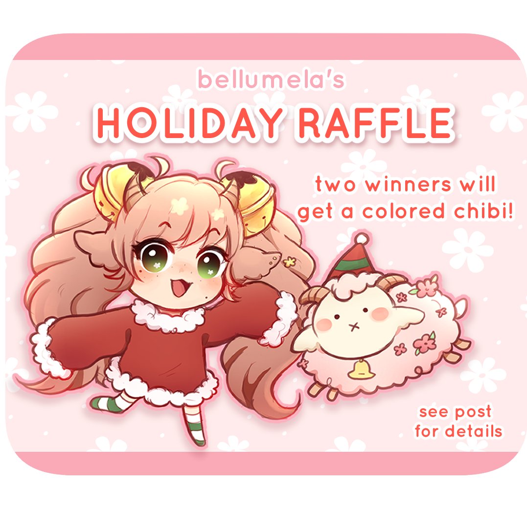 happy holidays everyone ! ❄️ to celebrate, i'm holding a chibi raffle! 

to enter:
✿ be a follower (new followers welcome!)
✿ like for an entry, RT for another entry!
✿ comment your character for a bonus entry!

ends 30th of December!
#Vtubers #VTuberEN #Raffle #VtuberSupport