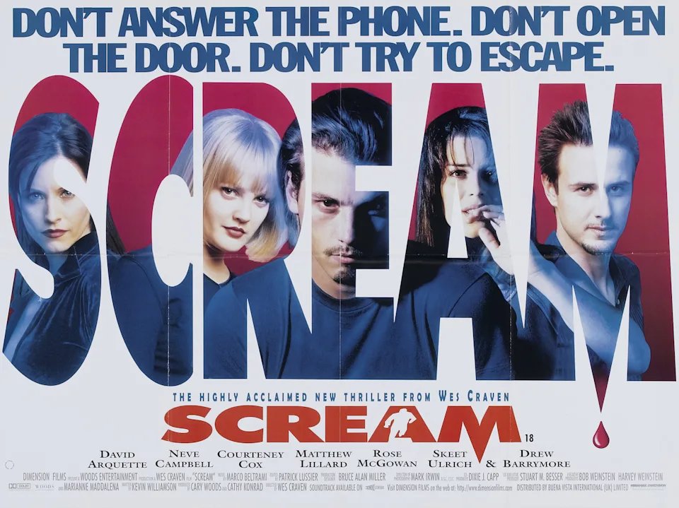 deadmeatjames's tweet photo. 26 years ago today, Scream had its wide release in theaters. It's probably the single most important horror movie to me, as it kickstarted my love of the genre. Therefore, happy to announce that the first Kill Counts in 2023 will be that franchise's RECOUNTS! Followed by Scream 5 https://t.co/katUkP85nt