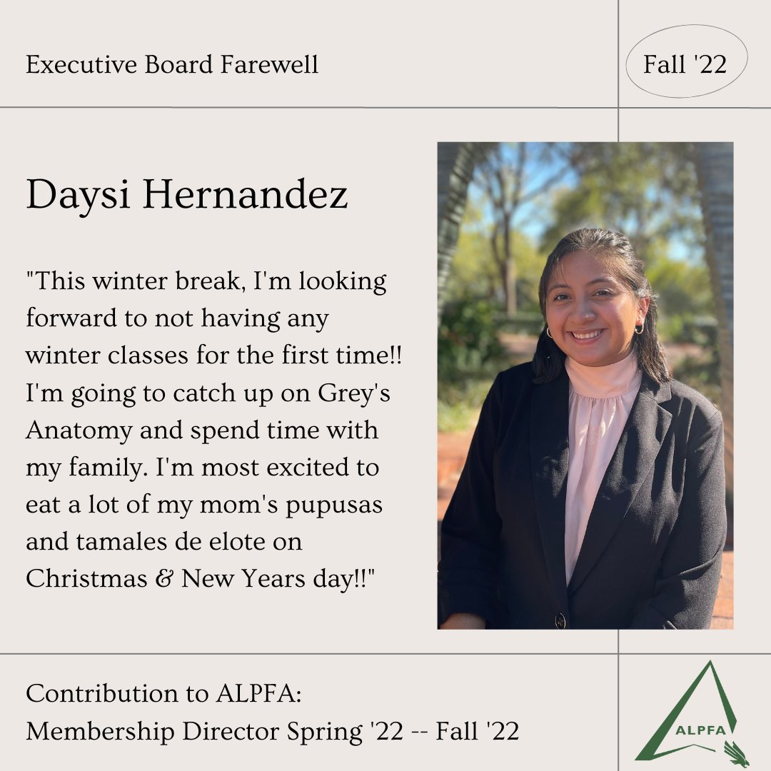 Thank you Daysi for everything you’ve done as ALPFA’s Membership Director since spring of 2022!! Your hardwork and dedication is appreciated!! 

#alpfa #alpfamilia #students #alpfaunt #unt #professionals #untbusiness