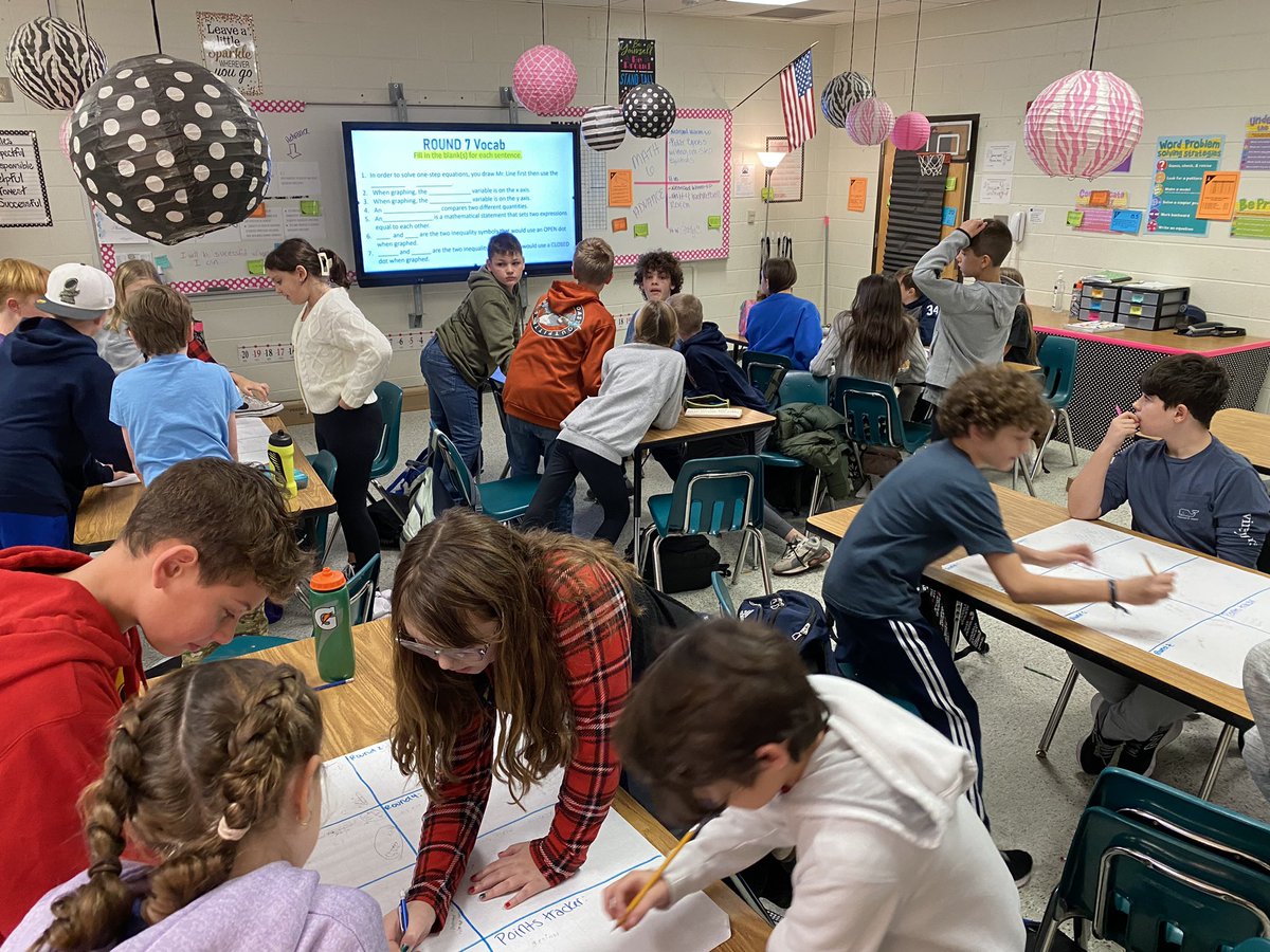 MrsJohnsonCMS's tweet photo. Trashketball review on equations, inequalities and independent and dependent variable @CreeklandMS @CherokeeSchools #STEM https://t.co/sTvHZEj3xF