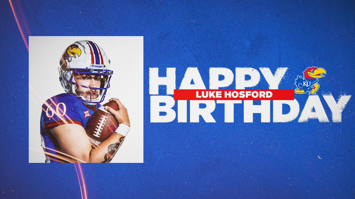 Let’s all wish our Jayhawk Family member <a href="/HosfordL_A/">Luke Hosford</a> a very Happy Birthday! Luke, enjoy your special day! 

#RockChalkBirthday