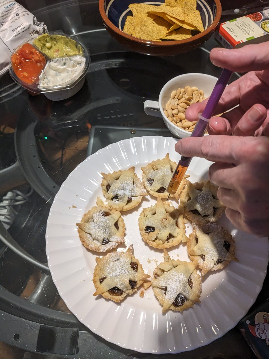 It's Christmas!! We're injecting sloe cachaca into mince pies! #HappyChristmas