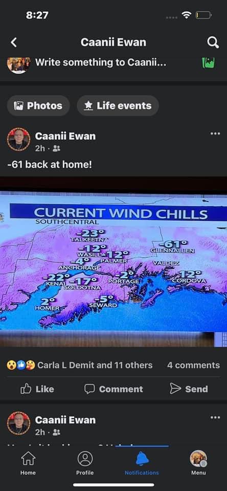 SoggyBottom22's tweet photo. More awful existential catastrophic global warming guys! 
Stunning cold temperatures today again in #Alaska demonstrating all these emissions aren’t making anything warmer at all. #noAGW #ClimateScam #ClimateBrawl look @GeraldKutney brrrr! 🥶 #coldkills #warminggood #coldbad https://t.co/vQVsW4QmfD
