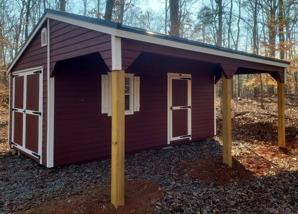 capitolsheds's tweet photo. Here is a 10x20 Quaker Lean-to style shed with LP Smart Lap siding and a standing seam metal roof that we delivered recently. It makes a great workshop and storage shed with the additional covered work area.
Build ID: N17587 - https://t.co/Zt0ytn2Dk6

#CapitolSheds #Workshop https://t.co/RvAkgBrMu7
