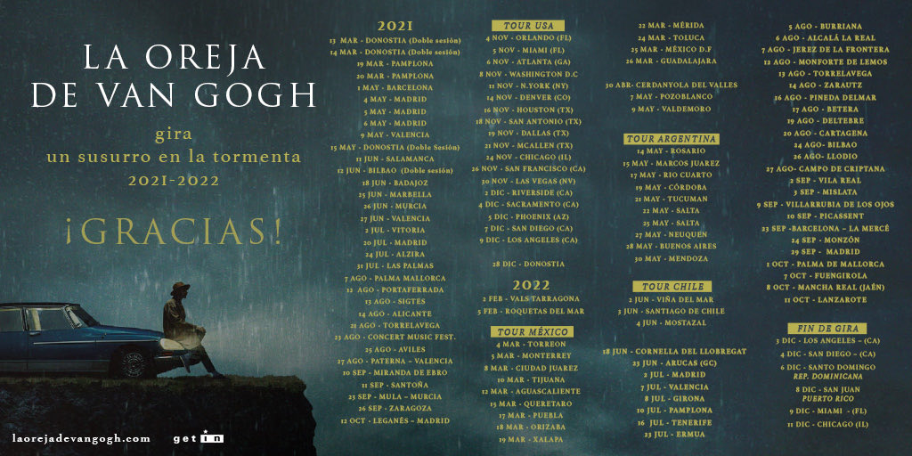 laorejadevgogh's tweet photo. La tormenta quedó atrás, pero aún quedan infinitas historias por susurrar. Casi 150 conciertos después y más felices que nunca empezamos a escribir un nuevo disco. https://t.co/WXsy0lw8Wf