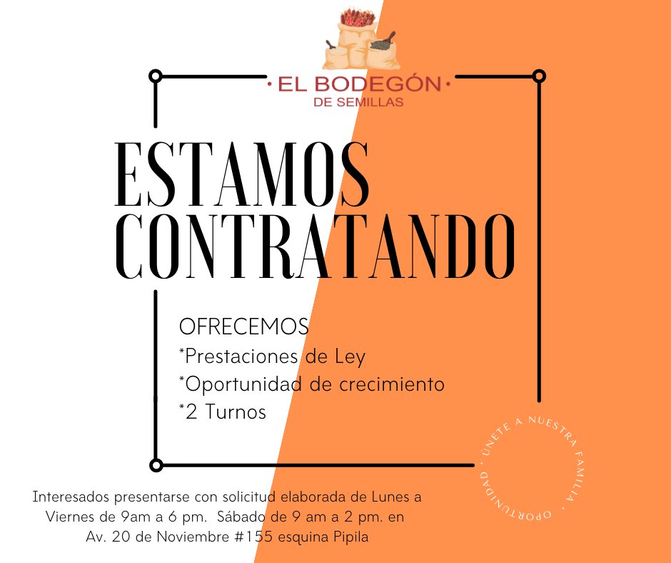 bodegonsemillas's tweet photo. Oportunidades de #trabajo #empleo #vacante 
RT para llegar a la persona indicada #xalapa https://t.co/lHvflH3VfO