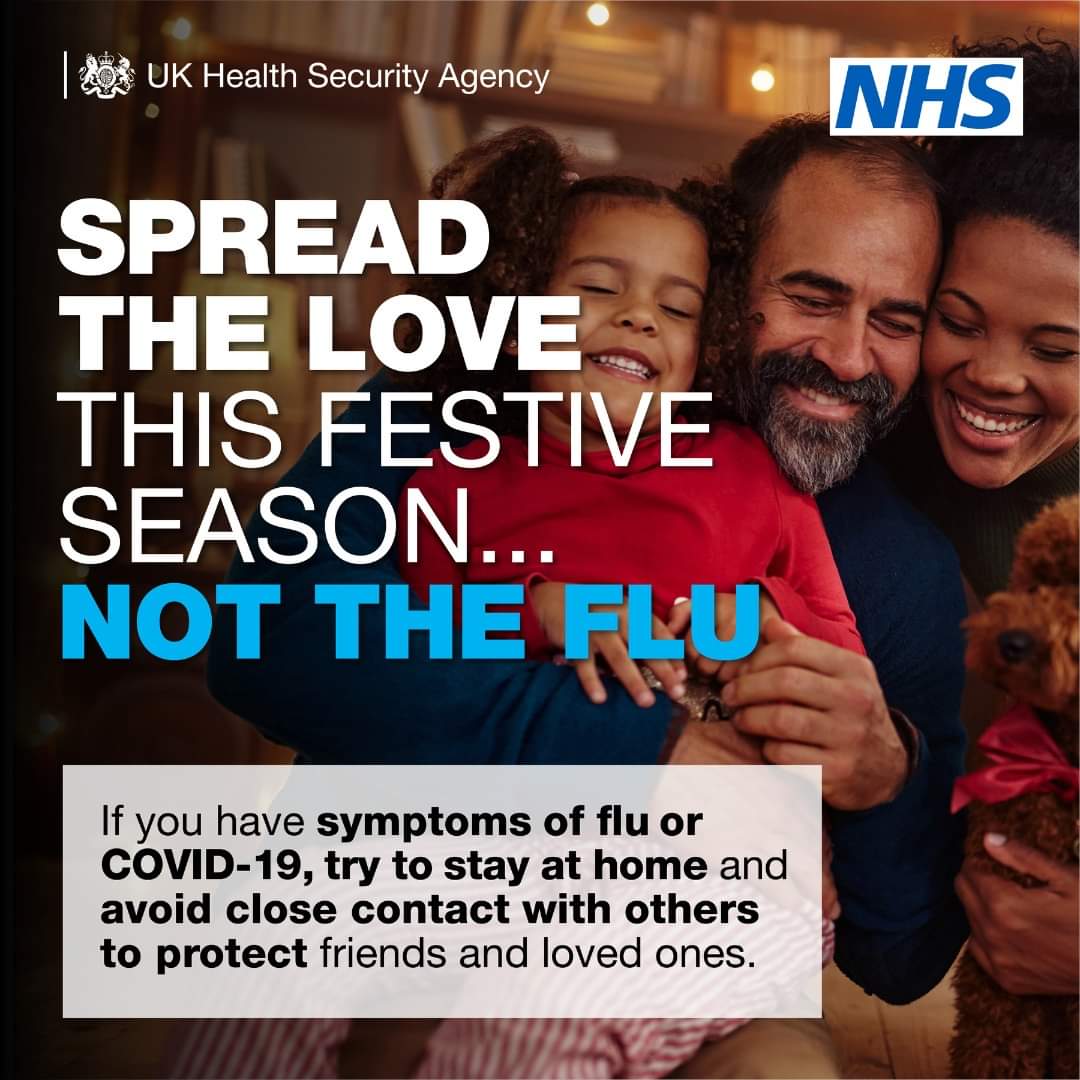NatForestCFRs's tweet photo. Let’s spread the love this Christmas…not the flu. 🎄🎁🦌

🤧 If you’re not feeling well, protect others by staying at home &amp; avoiding close contact with others if you can. 
#Flu #StayWellThisWinter https://t.co/BkCOc2DMzV