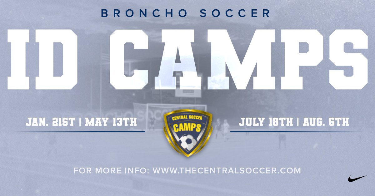 We excited to announce our upcoming ID Camp Schedule! 

Link to register: thecentralsoccer.com 

Spots are filling up fast!

🗓️ First ID Camp Jan. 21st
🏟️Tom Thompson Soccer Stadium 
🐴#RollChos