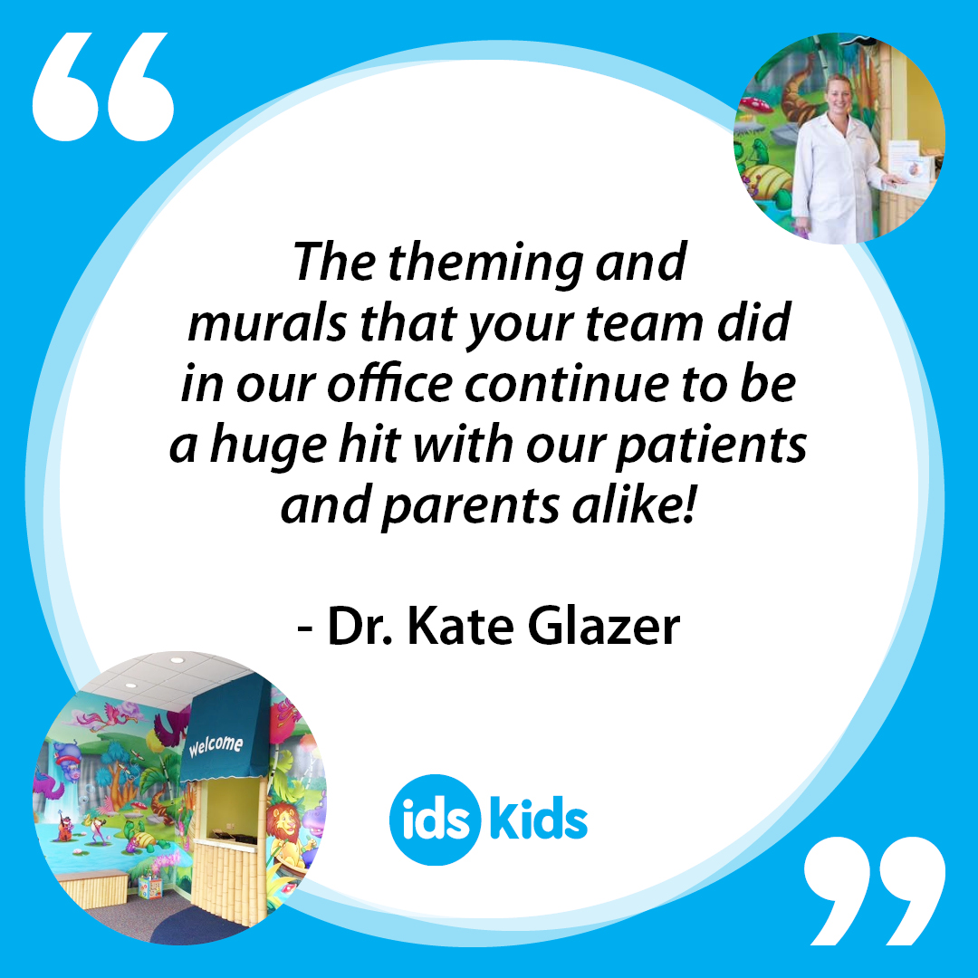 IDS_Kids's tweet photo. A themed IDS wall mural is the perfect way to liven up any space and make it more family-friendly. We're happy to hear it's a huge hit in your office Dr. Kate Glazer! https://t.co/zUtm6ItilL