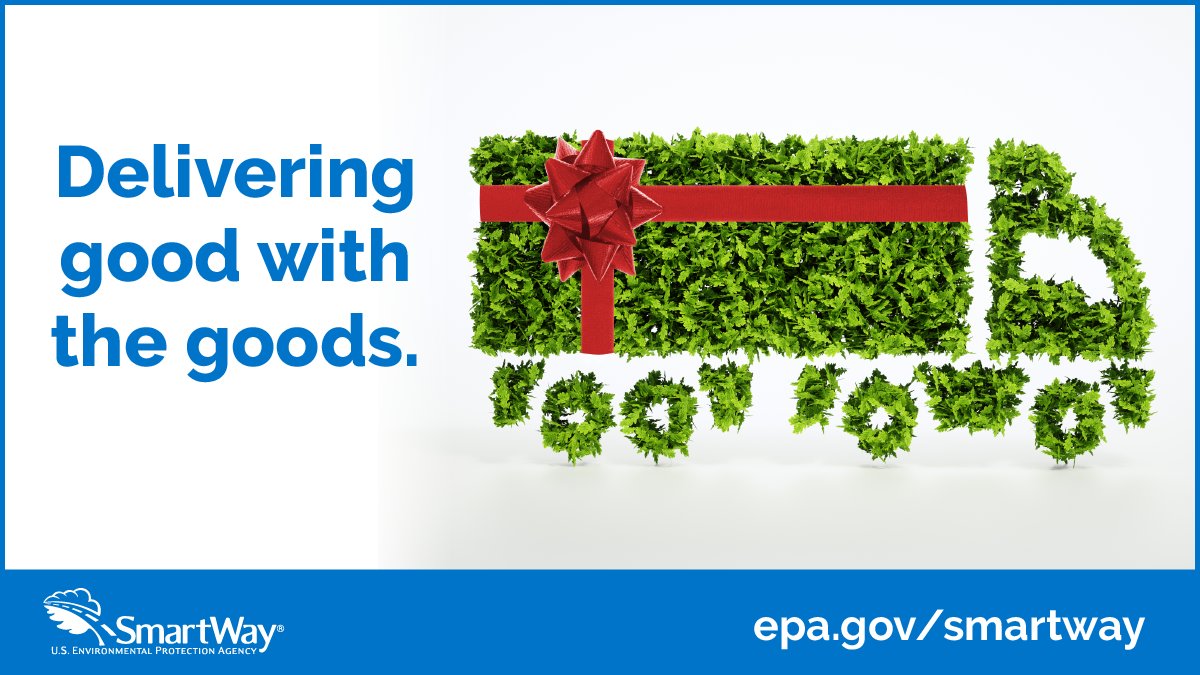 #EPASmartWay partners make the holidays brighter by transporting millions of packages using clean, efficient freight. Along with holiday gifts & goods, they’ll deliver the gift of a more sustainable future! #deliveringthegoods #fuelsavings Learn more: epa.gov/smartway