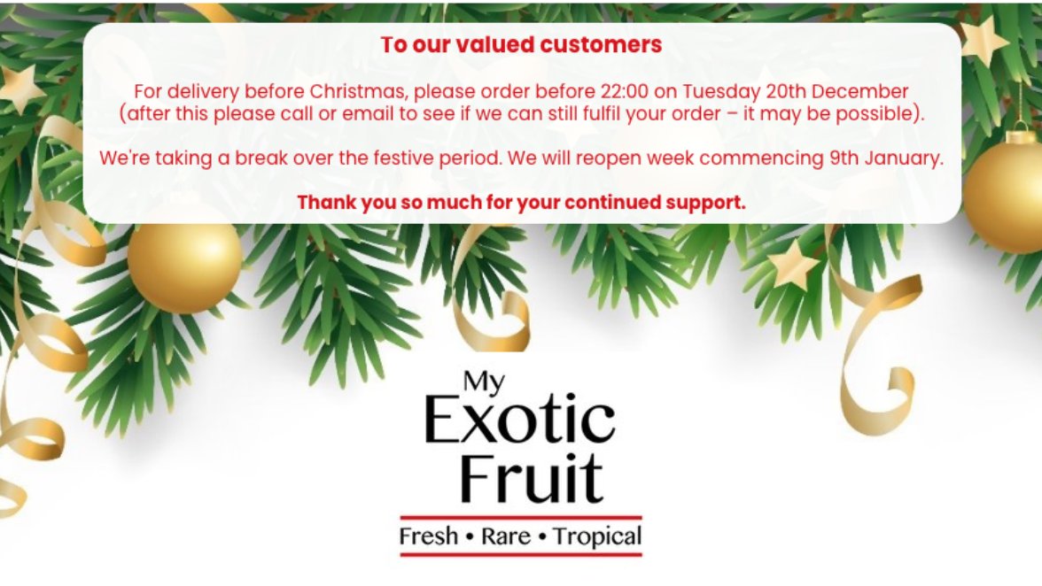 Festive fruit discounts