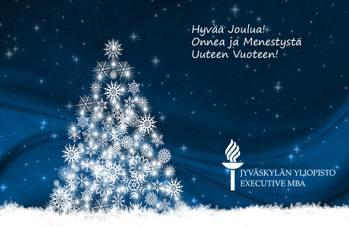 Lämmin kiitos kuluneesta vuodesta. Toivotamme Oikein Hyvää ja Rauhallista Joulunaikaa sekä Onnea ja Menestystä tulevaan Uuteen Vuoteen! #jyuemba #menestyjohtajana #johtaminen