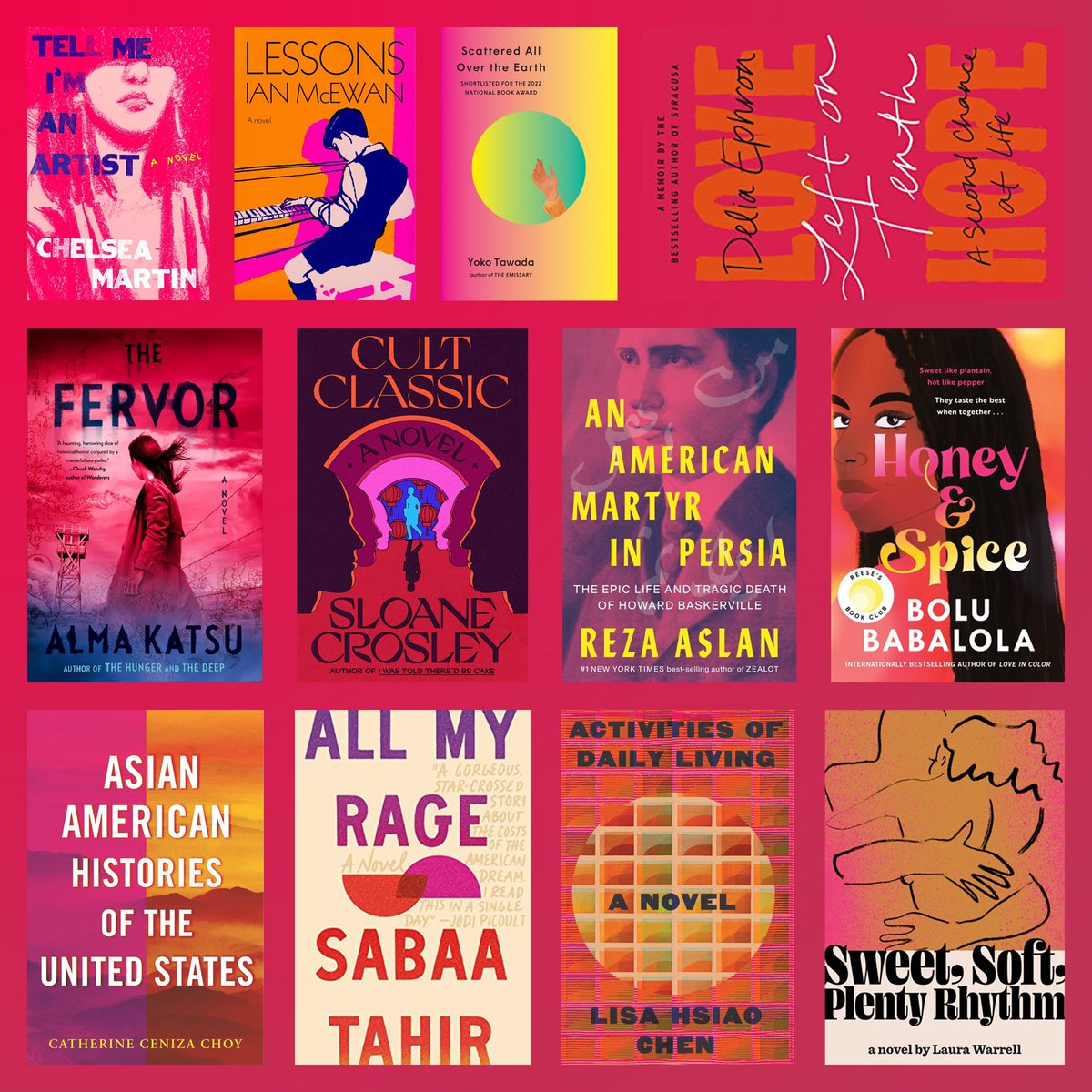 and with no further ado... 🥁💥 it's the 2023 Pantone Color of the year in 2022 book covers! In unrelated news, apparently I have no idea what magenta is.