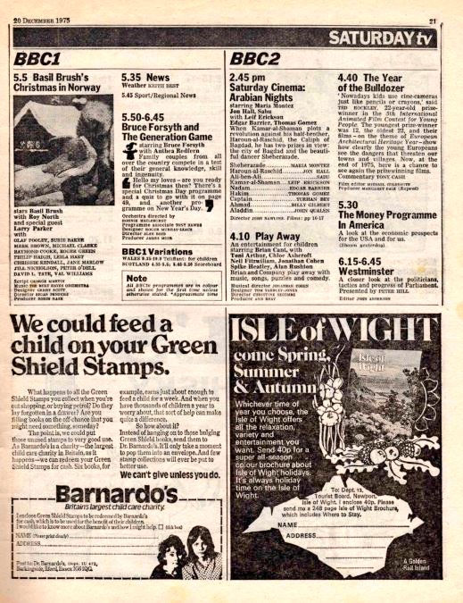 Graeme Wood on Twitter "TV 📺20/12/75 BBC1 5.5Basil Brush's Christmas