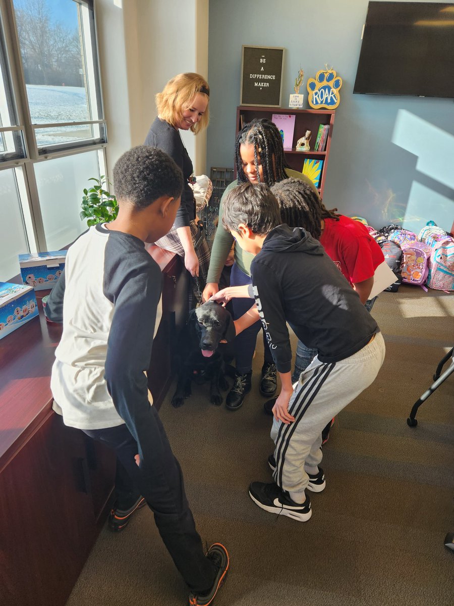 mrs_knor's tweet photo. System 44 completed their opinion writing that included a dog rescue, so naturally they had to read their stories to George and then have some playtime! Thank you @Mrs_Saternus and Mrs. Leggett has letting us visit! #weare126 #lane126 https://t.co/FbHxtlO2lZ