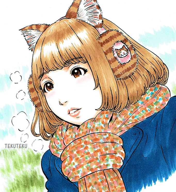 「寄りにゃ #猫耳 #illustration #オリジナルイラスト 」|TEKUTEKUのイラスト