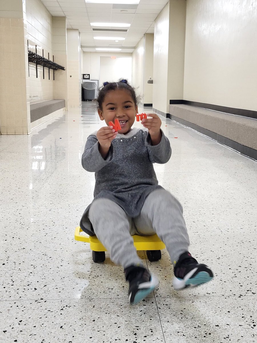 tkane627's tweet photo. Moving and learning! We got out the scooters to practice our letters and sounds. Lots of fun, laughs, and practice! #reedsvillesd https://t.co/qcOFs3aFJg