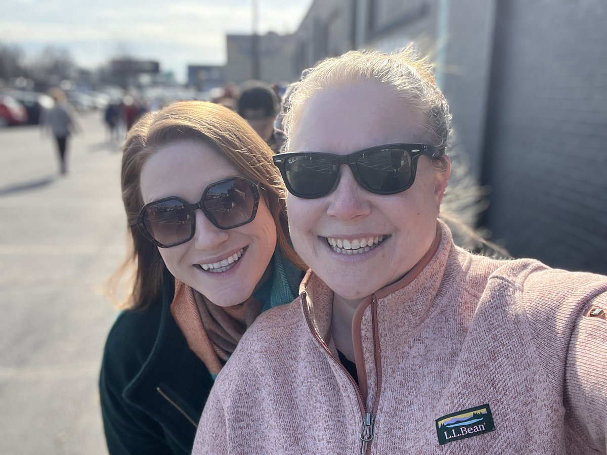TaraGibsonVA's tweet photo. Bringing our #JENNERGY to vote today! The lines are NUTS- in like the best way possible. They move quickly and the turnout just fills my heart. Go @JennMcClellanVA go!!!! https://t.co/oLmjYz2Z4b
