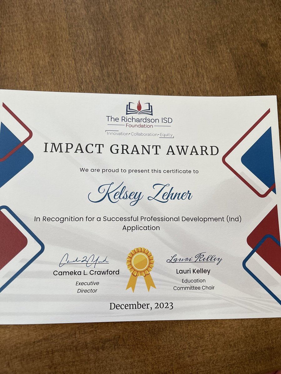 kzehner's tweet photo. Thank you @RISD_Foundation  for the Impact Grant.  Dallas  IDA Conference here I come. @SuessShannon @DallasIDA https://t.co/IvhtXrcebU