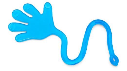 Using my sticky hand to grab a mozzarella stick from the table next to me